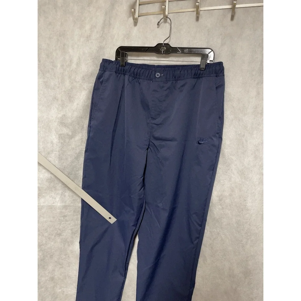Nike Pants Men L Blu Club Woven Tapered Softshell Rain Windbreaker Active HJ1997